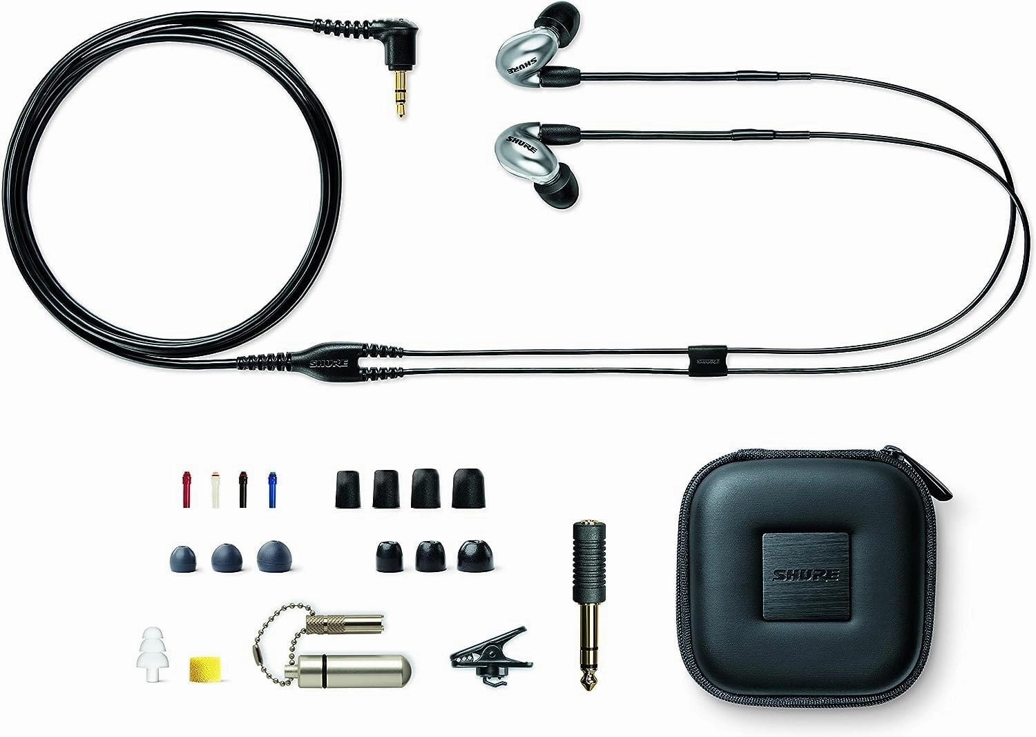 Shure SE846 PRO Gen 2 Wired Sound Isolating Earphones, Secure in-Ear Earbuds, High-End Professional Sound, Hi-Def Four Drivers, Upgraded Sound Filters, Durable Quality, Customizable Frequency - Gray