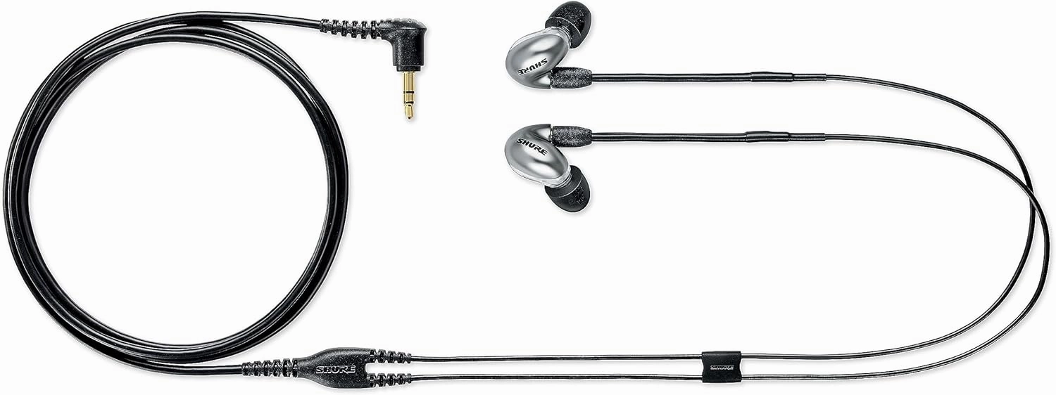Shure SE846 PRO Gen 2 Wired Sound Isolating Earphones, Secure in-Ear Earbuds, High-End Professional Sound, Hi-Def Four Drivers, Upgraded Sound Filters, Durable Quality, Customizable Frequency - Gray