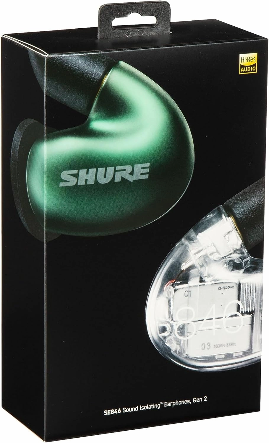 Shure SE846 PRO Gen 2 Wired Sound Isolating Earphones, Secure in-Ear Earbuds, High-End Professional Sound, Hi-Def Four Drivers, Upgraded Sound Filters, Durable Quality, Customizable Frequency - Jade