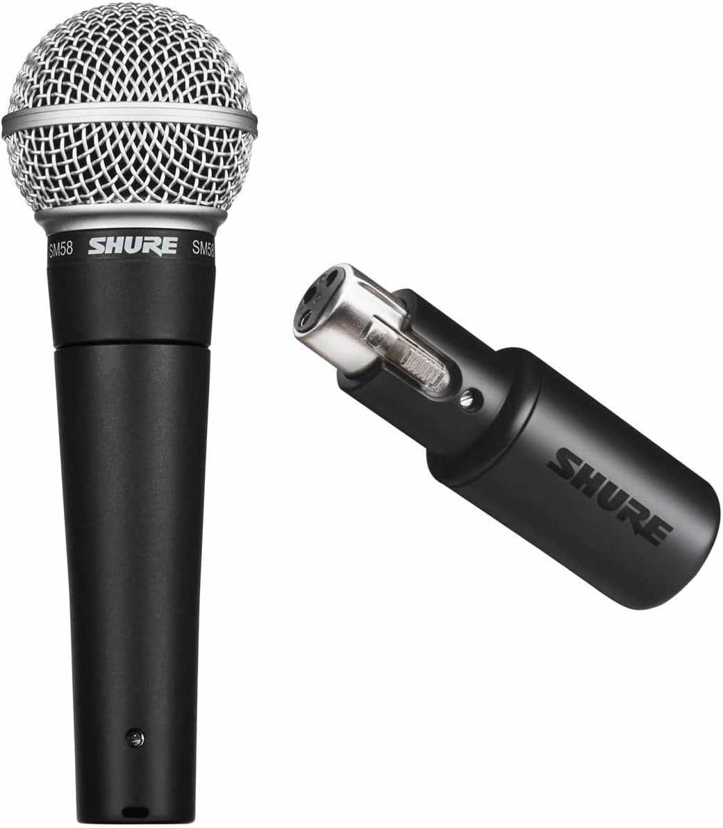 Shure SM58-LC Microphone Bundle with MVX2U XLR-to-USB Digital Interface with Headphone Jack, Integrated Pre-amp with 60dB Gain Control, Zero-Latency Monitoring, 48V Phantom Power and USB-C Cable integrated amplifier,stereo receiver,hi-fi amp combo,