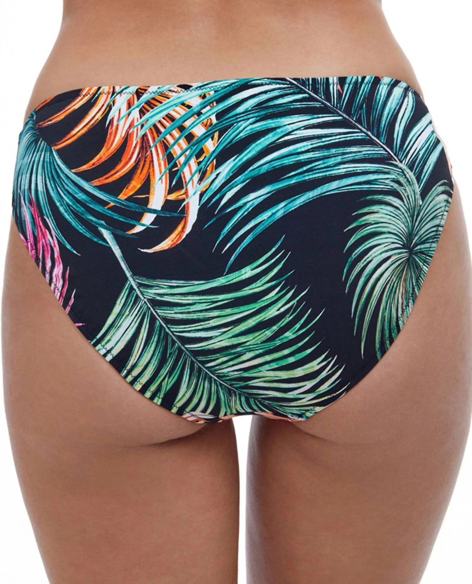 Side Tab Hipster Bikini Bottom In Tropico Black