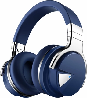 Silensys E7 Active Noise Cancelling Headphones Bluetooth Headphones with Microphone Deep Bass Wireless Headphones Over Ear, Comfortable Protein Earpads, 30 Hours Playtime for Travel/Work, Navy over-ear headphones,closed back headphones,wireless studio cans