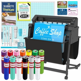 Silhouette Cameo PRO MK-II 24in Vinyl Cutter Bundle with Stand, Roll Feeder, 24in x 6ft Premium 651 Vinyl, Silhouette Software, Tools, Guides, Classes, Deisgns, and More vinyl accessories,turntable parts,record player tools,