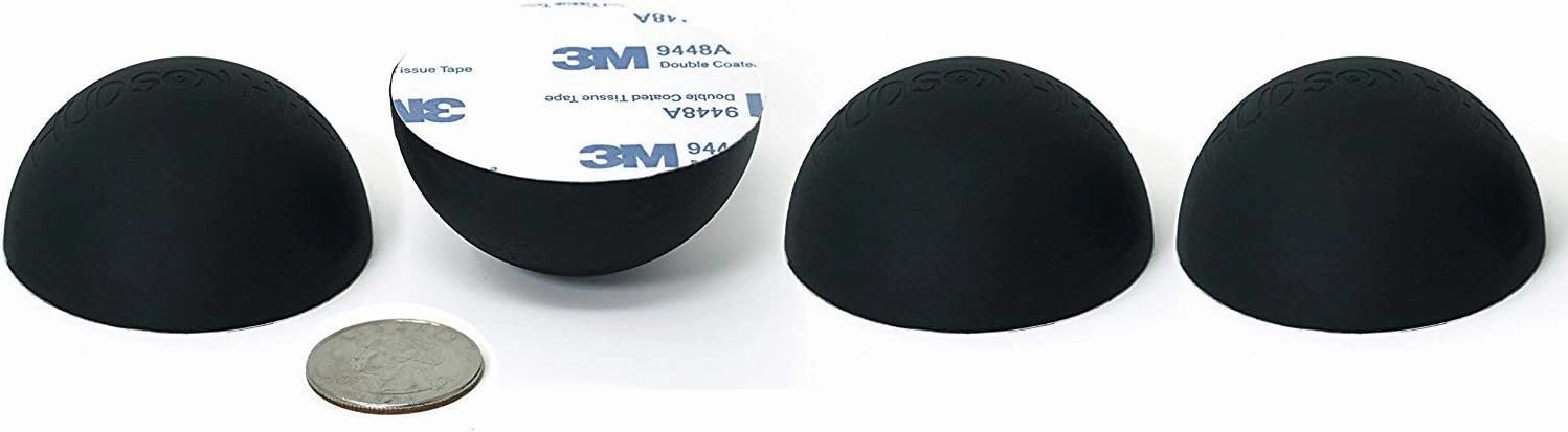 Silicone Isolation Feet for Speakers & Audio Equipment (4-Pack)  Non-Skid Turntable, Amplifier & Subwoofer Pads with Adhesive  Supports Up to 24 lbs  20 Duro Rubber isolation pads,speaker feet,vibration dampeners,