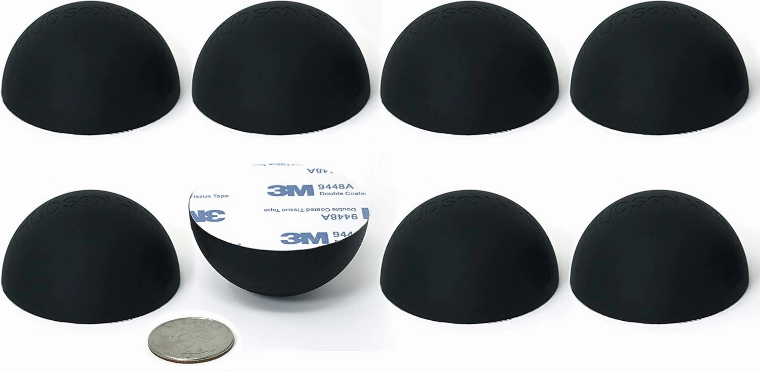 Silicone Speaker Isolation Feet (8-Pack, 2")  Non-Skid Adhesive Pads for Turntable, Subwoofer & Audio Equipment  Anti-Vibration Damping, 20 Duro Rubber isolation pads,speaker feet,vibration dampeners,