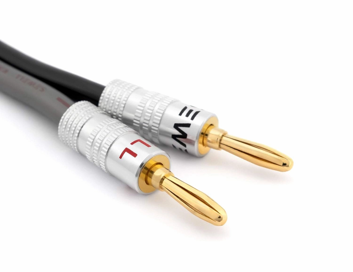 Silverback 12 AWG 259 Strand Speaker Wire with Banana Plugs, 6 Feet
