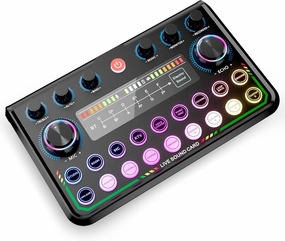 SINWE USB Audio Interface for Smartphone & PC: Plug-and-Play Live Sound Card with DJ Mixer, Voice Changer & Customized sound effects. Ideal for Recording Music, Home Studio, Podcasts & Streaming audio interface,USB interface,music recording inp