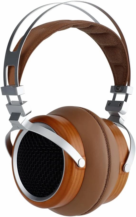 SIVGA Luan Hi-Fi Dynamic Driver Open-Back Wood Wired Earphone with Detachable Cable,Professional Grade Headphone for Audiophiles, for Home, for Studio (Brown)