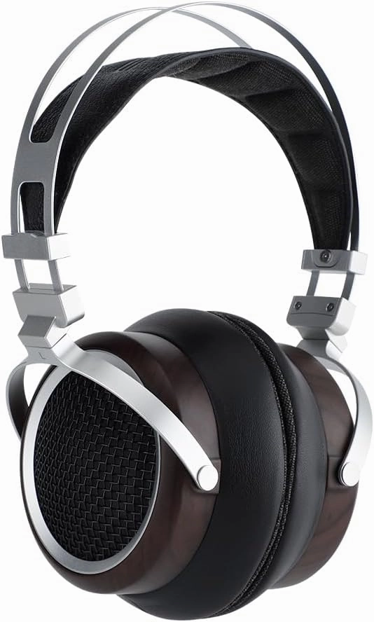 SIVGA Luan Hi-Fi Over-Ear Dynamic Driver Open-Back Wood Wired Headphone with Detachable Cable, Professional Grade Earphone for Audiophiles, for Home, for Studio(Black)