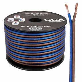 Skar Audio 12 Gauge AWG Audio Speaker Wire - 100 Feet (Blue/Brown) wireless speakers,portable Bluetooth speaker,multiroom speaker,