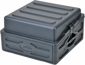 SKB Cases 1SKB-R102 10x2 Roto Rack/Mixer Console, 10U Slanted Rackmount on top, 2U rackmount in Front, Steel Threaded Rails, Hard Lid and Doors, Side Access Ports for Cable Routing rackmount gear,audio rack equipment,studio rackmounts,