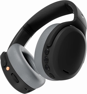 Skullcandy Crusher ANC 2 Wireless Over-Ear Bluetooth Headphones with Multi-Sensory Bass, Active Noise Cancelling, Up to 60 Hours Battery, Microphone for iPhone Android - Black/Asphalt over-ear headphones,closed back headphones,wireless studio cans,