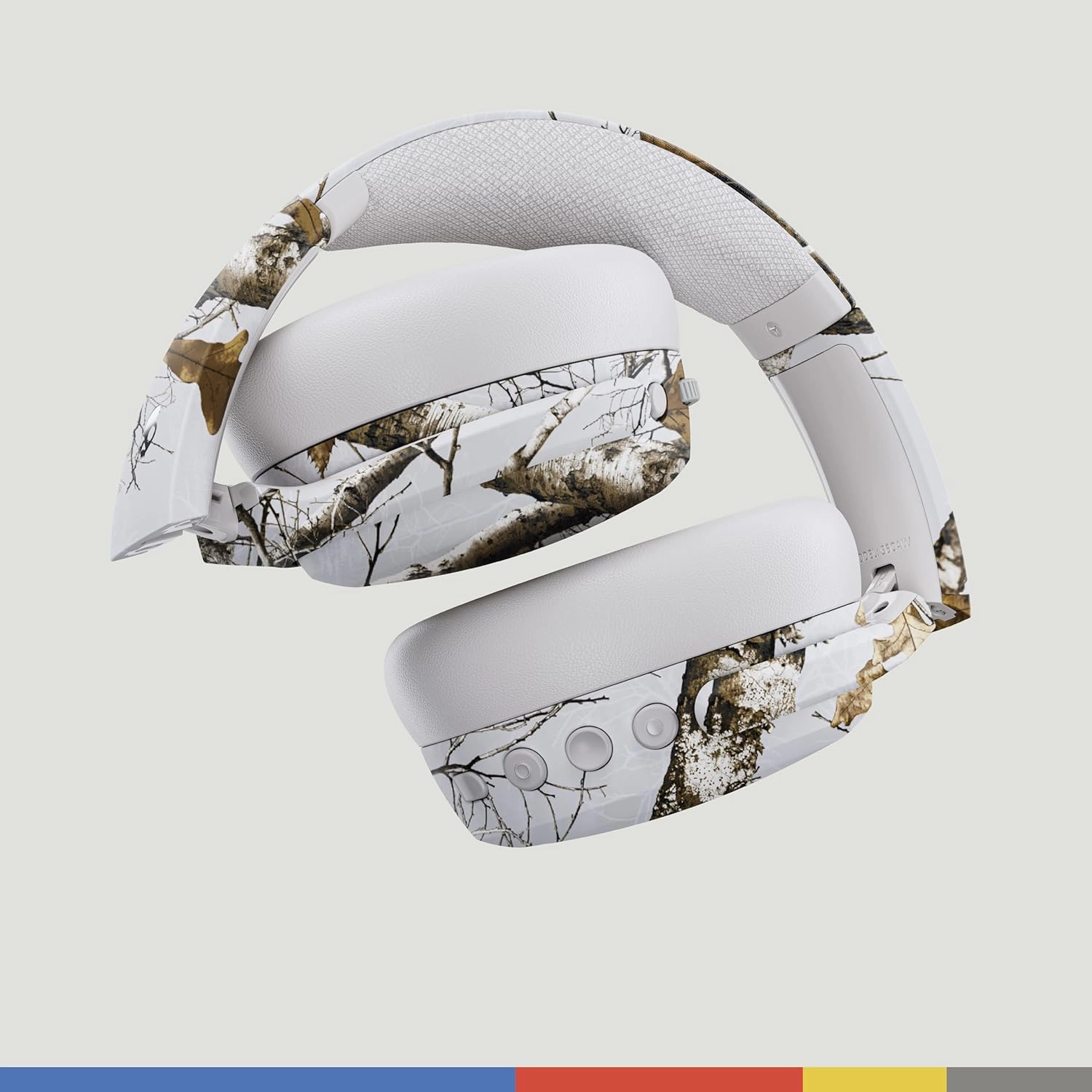 Skullcandy Crusher ANC 2 Wireless Over-Ear Bluetooth Headphones with Multi-Sensory Bass, Active Noise Cancelling, Up to 60 Hours Battery, Microphone for iPhone Android - Realtree Edge Colors White