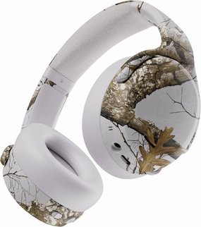Skullcandy Crusher ANC 2 Wireless Over-Ear Bluetooth Headphones with Multi-Sensory Bass, Active Noise Cancelling, Up to 60 Hours Battery, Microphone for iPhone Android - Realtree Edge Colors White noise cancelling headphones,ANC headphones,travel headphone