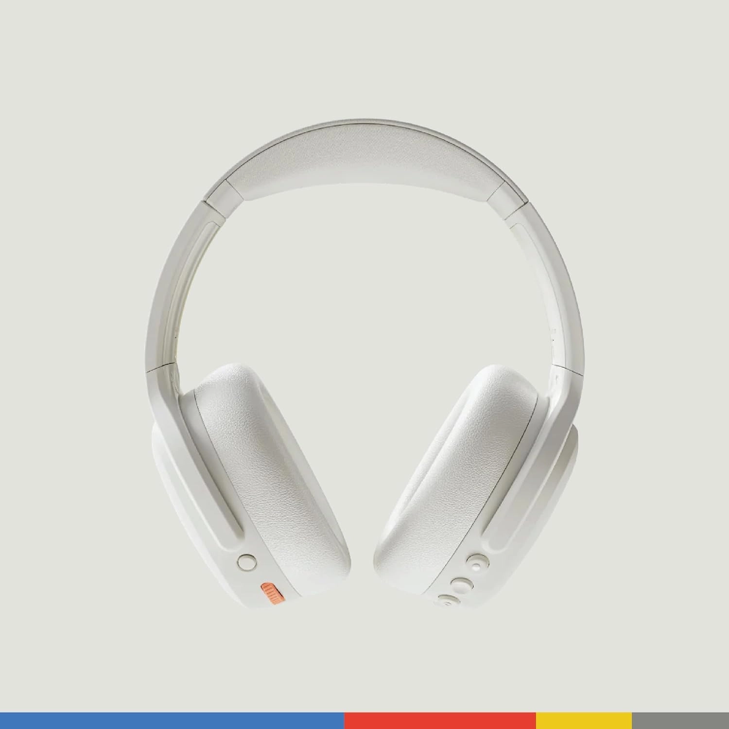 Skullcandy Crusher ANC 2 Wireless Over-Ear Bluetooth Headphones with Multi-Sensory Bass and Charging Cable, Active Noise Cancelling, Up to 60 Hours Battery, Microphone for iPhone Android - Bone
