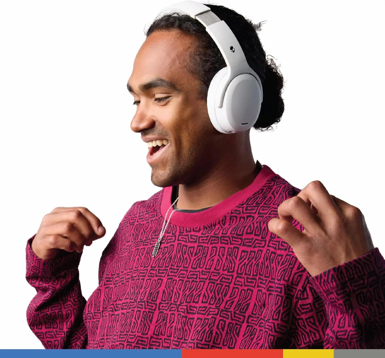 Skullcandy Crusher ANC 2 Wireless Over-Ear Bluetooth Headphones with Multi-Sensory Bass and Charging Cable, Active Noise Cancelling, Up to 60 Hours Battery, Microphone for iPhone Android - Bone
