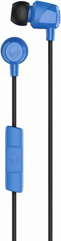 Skullcandy Jib Wired Earbuds with 3.5mm Plug, Noise Isolating Fit, Built-In Microphone Call and Track Control, Convenient for Travel - Cobalt Blue