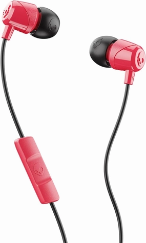 Skullcandy Jib Wired Earbuds with 3.5mm Plug, Noise Isolating Fit, Built-In Microphone Call and Track Control, Convenient for Travel - Red noise cancelling headphones,ANC headphones,travel headphones,