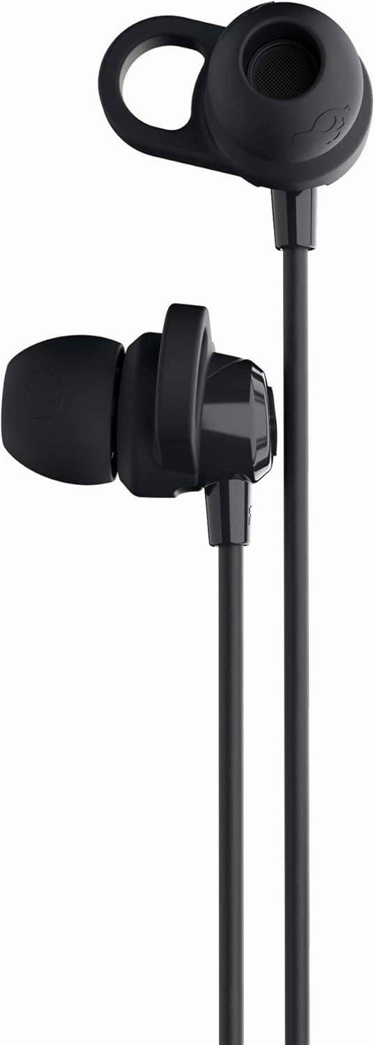 Skullcandy Jib  Wireless Earbuds, Bluetooth Headphones, Up to 6 Hrs Battery, Noise Isolating Fit, Sweat Resistant, Built-In Microphone, iPhone Android, Ear Gel Sizes Included for Custom Fit - Black