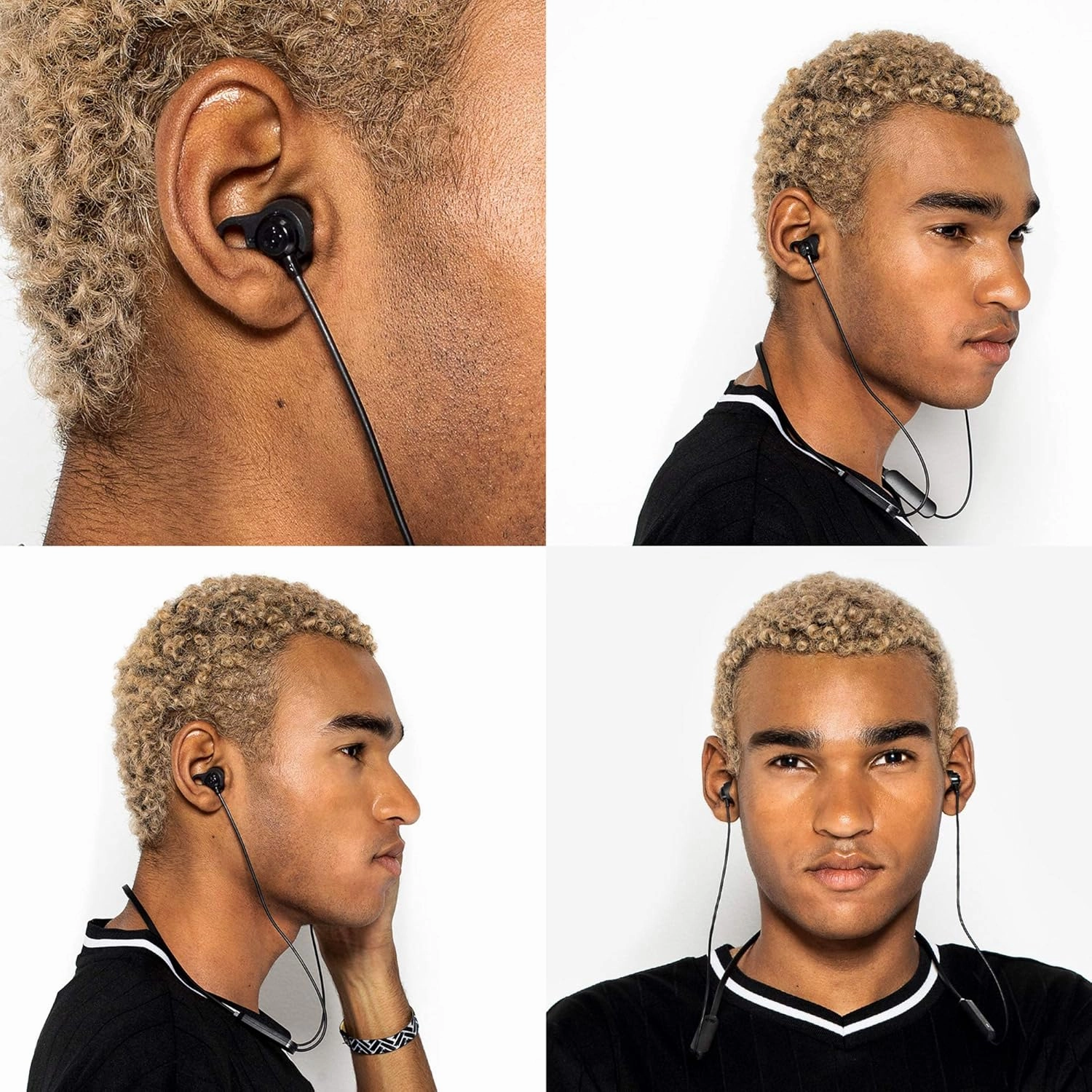 Skullcandy Jib  Wireless Earbuds, Bluetooth Headphones, Up to 6 Hrs Battery, Noise Isolating Fit, Sweat Resistant, Built-In Microphone, iPhone Android, Ear Gel Sizes Included for Custom Fit - Black
