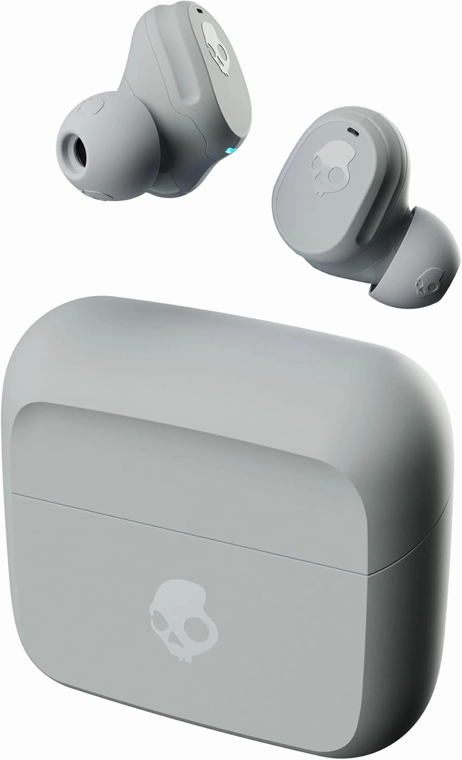 Skullcandy Mod Wireless Earbuds, Bluetooth Headphones, Up to 32 Hours Battery, Noise Isolating Fit, Sweat and Water Resistant, Microphone for iPhone Android - Light Grey/Blue wireless earbuds,Bluetooth earphones,true wireless stereo,