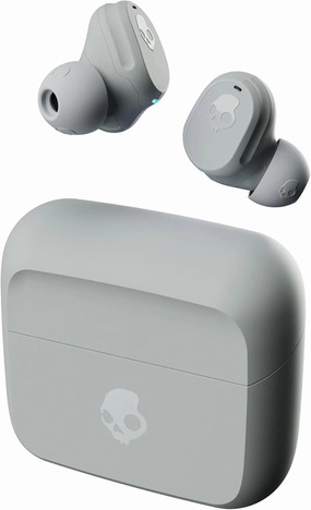 Skullcandy Mod Wireless Earbuds, Bluetooth Headphones, Up to 32 Hours Battery, Noise Isolating Fit, Sweat and Water Resistant, Microphone for iPhone Android - Light Grey/Blue wireless earbuds,Bluetooth earphones,true wireless stereo,