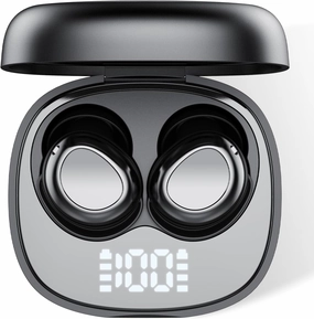 Sleep Ear Buds, True Wireless Earbuds, 2025 Ultra-Mini Bluetooth 5.4 Earbuds for Side Sleepers, 53H Play Hi-Fi Stereo 3D Bass Noise Cancelling Bluetooth headphones, USB C, IP7 Waterproof LED Earphones wireless earbuds,Bluetooth earphones,true wireless ster