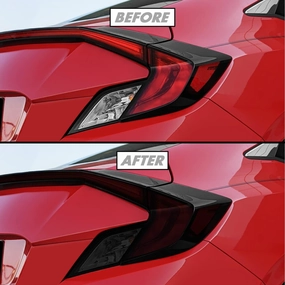 SlickMod PreCut Vinyl Smoke Tint for 2016-2020 Honda Civic Coupe Tail Light (20% Dark Smoke, 1. Taillight) vinyl accessories,turntable parts,record player tools,