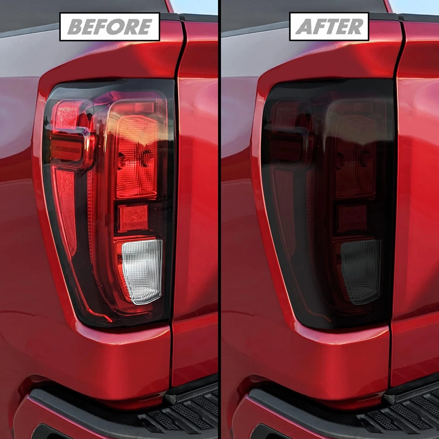 SlickMod PreCut Vinyl Smoke Tint for 2019-2023 GMC Sierra 1500 Tail Light (Non LED) (20% Dark Smoke, 1. Taillight) vinyl accessories,turntable parts,record player tools,