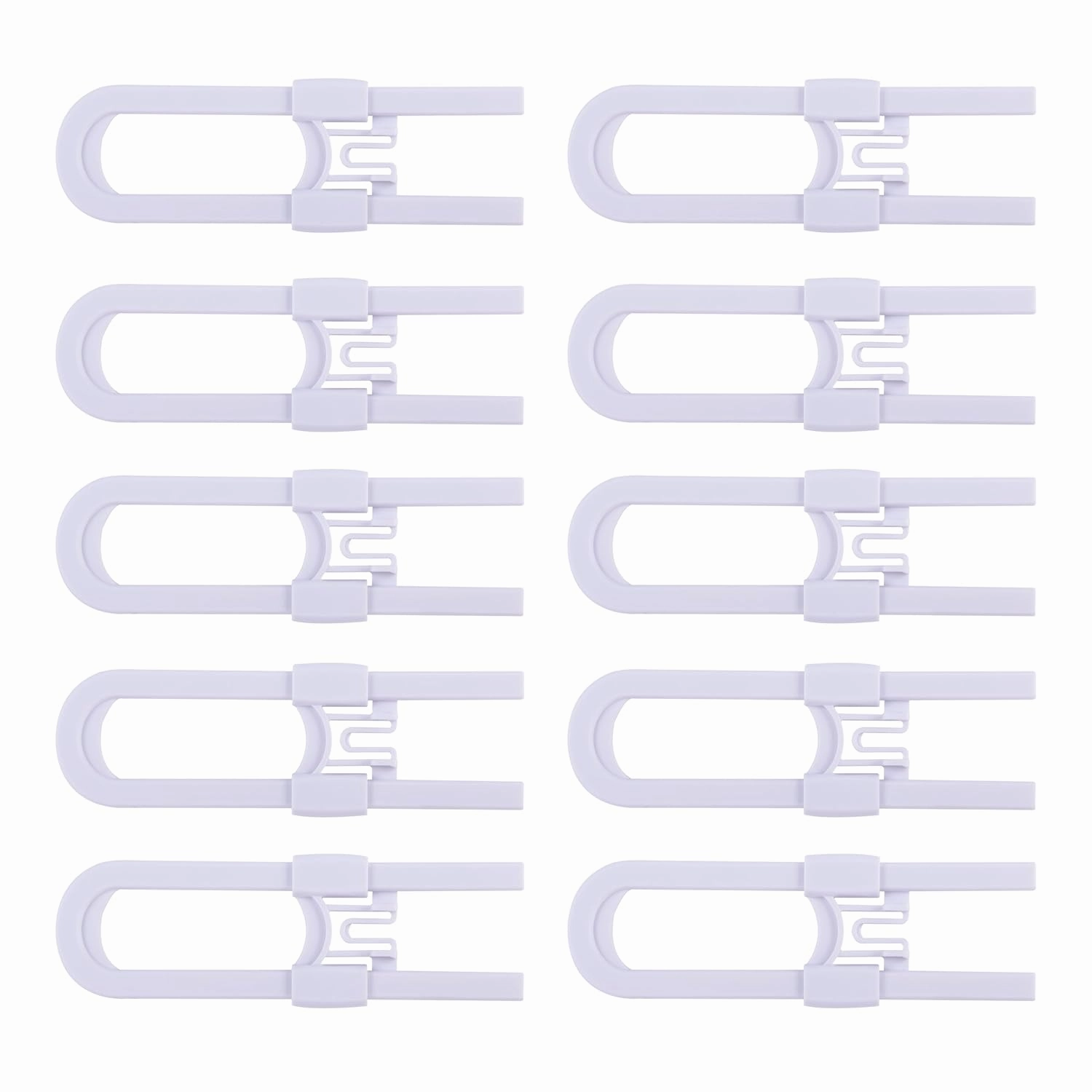 Sliding Cabinet Locks Baby Proofing  Adjustable Child Safety Latches for Knobs & Handles  10 Pack  No Adhesive Drilling or Tools - White equipment cabinet,AV gear cabinet,component enclosure,