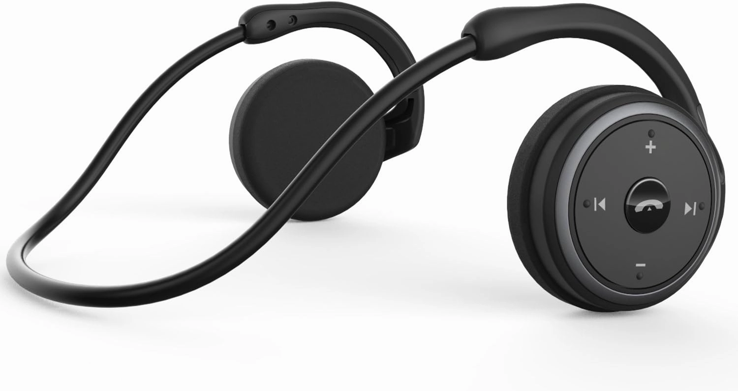 Small Bluetooth Headphones Wrap Around Head - Sports Wireless Headset with Built in Microphone and Crystal-Clear Sound, Foldable and Carried in The Purse, and 12-Hour Battery Life, Black over-ear headphones,closed back headphones,wireless studio cans,