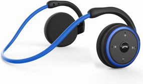 Small Bluetooth Headphones Wrap Around Head - Sports Wireless Headset with Built in Microphone and Crystal-Clear Sound, Foldable and Carried in The Purse, and 12-Hour Battery Life, Blue over-ear headphones,closed back headphones,wireless studio cans,