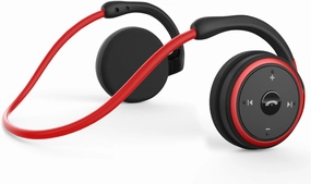 Small Bluetooth Headphones Wrap Around Head - Sports Wireless Headset with Built in Microphone and Crystal-Clear Sound, Foldable and Carried in The Purse, and 12-Hour Battery Life, Red over-ear headphones,closed back headphones,wireless studio cans,