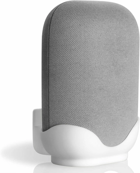 Smart Speaker Wall Mount Stand Fixed Holder Desktop Speaker Stand Compatible with Google Nest Audio Smart Speaker (White) smart audio hub,voice control speaker,Alexa compatible audio,