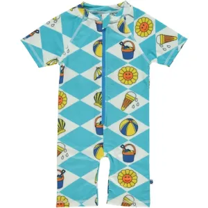 Sm?folk Blue Atoll Summer Vacation Swim Suit