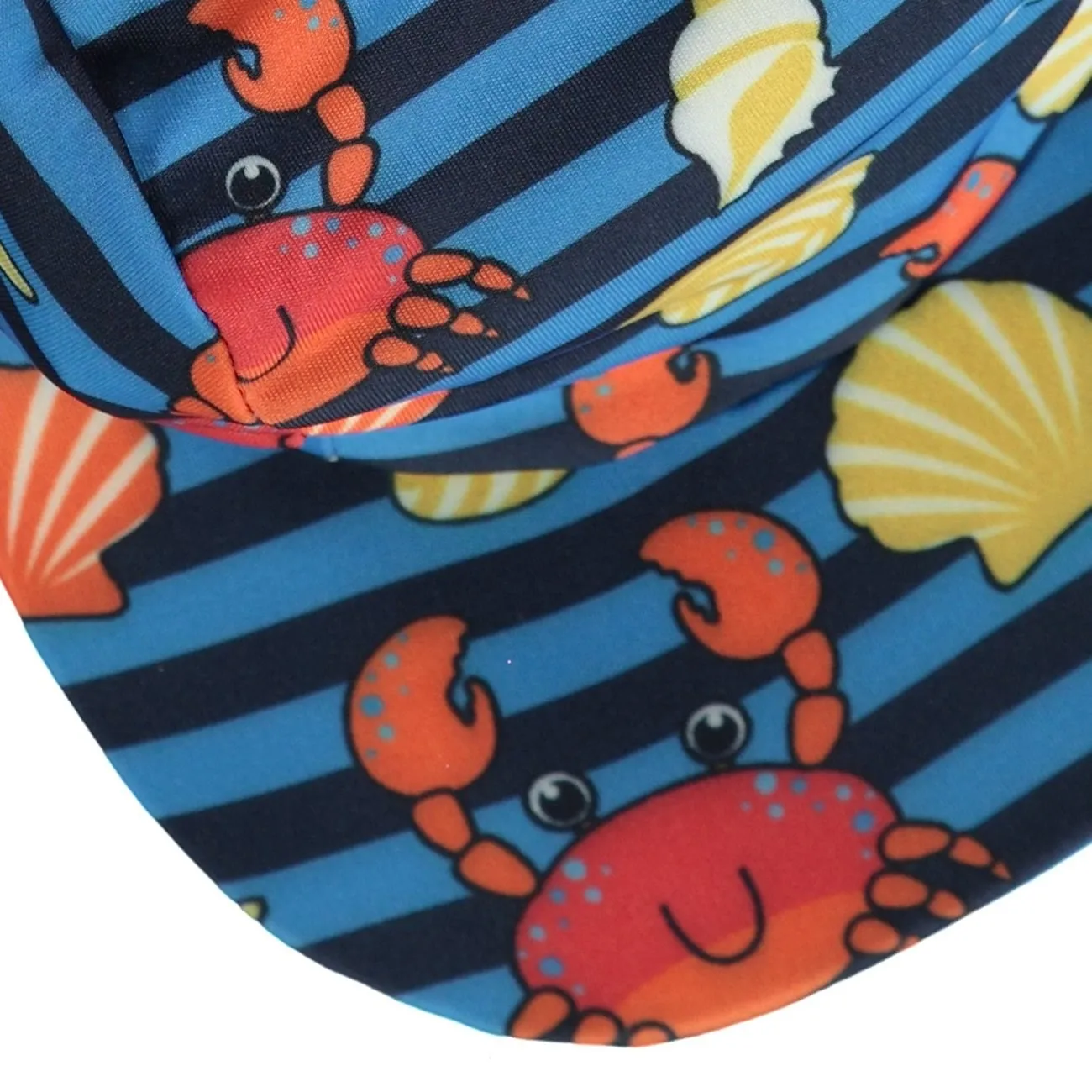Sm?folk Brilliant Blue Uv50 Sun Hat With Crabs