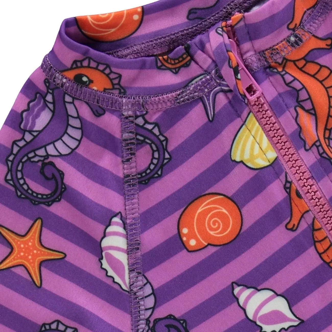 Sm?folk Spring Pink UV50 Swimsuit With Seahorses