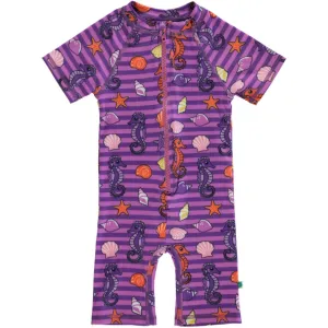 Sm?folk Spring Pink UV50 Swimsuit With Seahorses