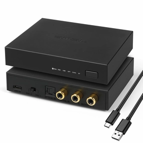 SMSL PS200 Digital to Analog Audio Converter, ES9039Q2M XU316 USB DAC, USB/Optical/Coaxial to Stereo L/R RCA Output, 32Bit/768kHz DSD512 MQA/MQA-CD DAC for PC/Phone/PS5/Switch/Home Audio System DAC,USB audio converter,digital to analog converter,
