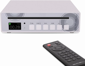 SMSL VMV PL100 Hi-res Audio CD Players, CS43131 Chip Headphone Amplifier RCA/Optical/Coaxial Raw Digital/3.5mm Headphone Output Desktop CD Transport with Remote Control, Silver hi-res portable player,digital audio player,DAP lossless,