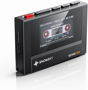 SnowSky/FiiO Echo MINI HiFi Bluetooth MP3 Player with 128G Micro SD Card, 15Hours Playback, Independent Volume Control with 3.5mm/4.4mm Headphones Outputs (Black with 128G Micro SD Card) hi-res portable player,digital audio player,DAP lossless,