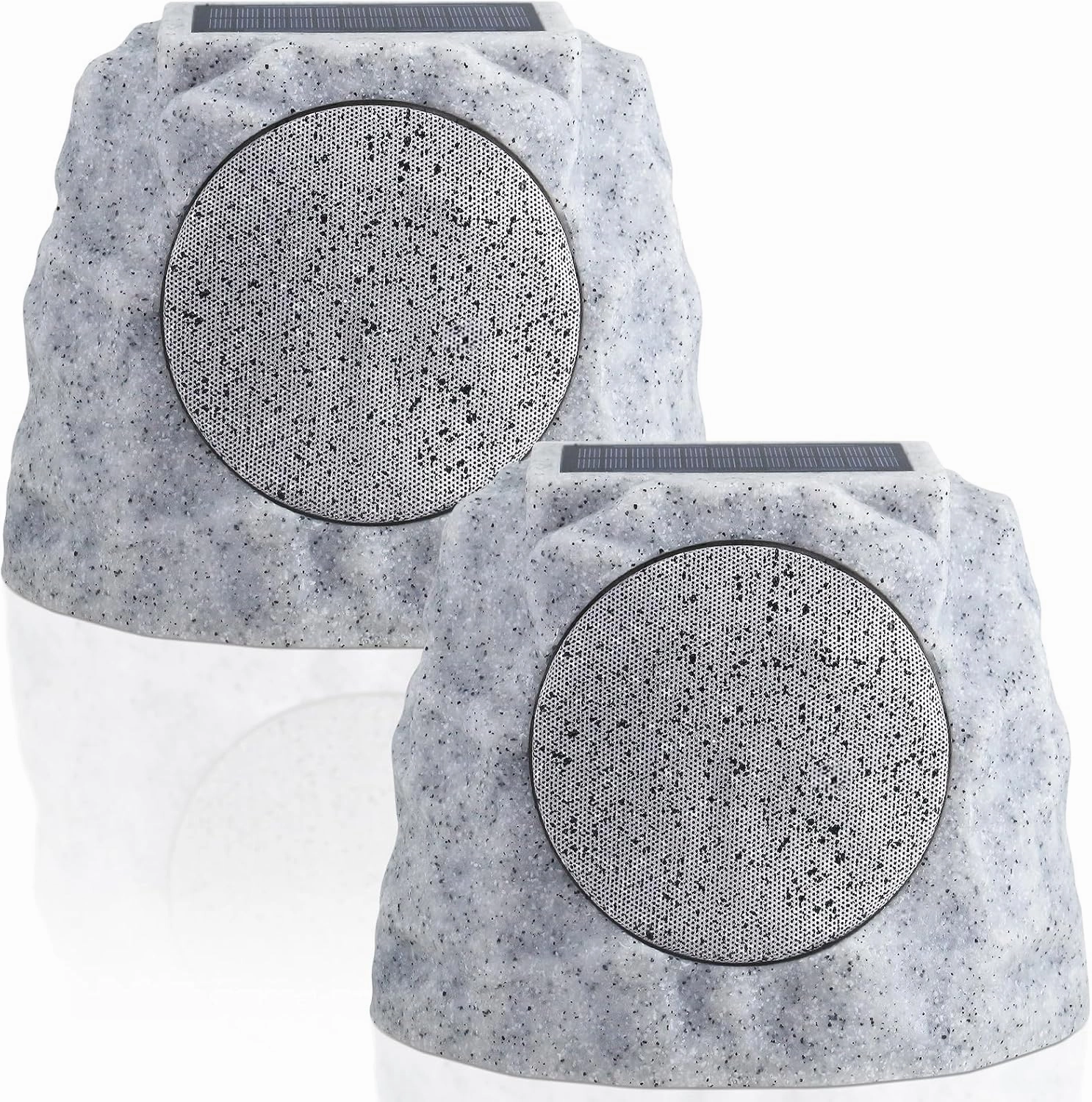 Solar Rock Speakers Outdoor Water-Resistant 2-Pack Solar Powered Rock Speaker with Lights RGB and TWS Pair for Patio Outside Garden BBQ Deck floorstanding speakers,tower speakers,stereo floor speakers,
