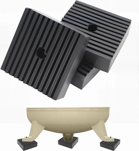 Solid Shock Pad for Air Compressor Pads or Equipment Shock Absorbing, Solid Rubber Anti-Vibration Isolation Pads, Super Duty 4"X4"X1" 3-Pack isolation pads,speaker feet,vibration dampeners,
