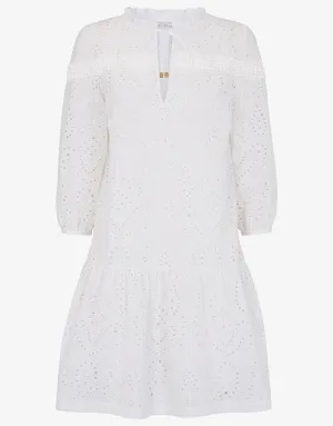 Solta Broderie Anglaise Dress - White