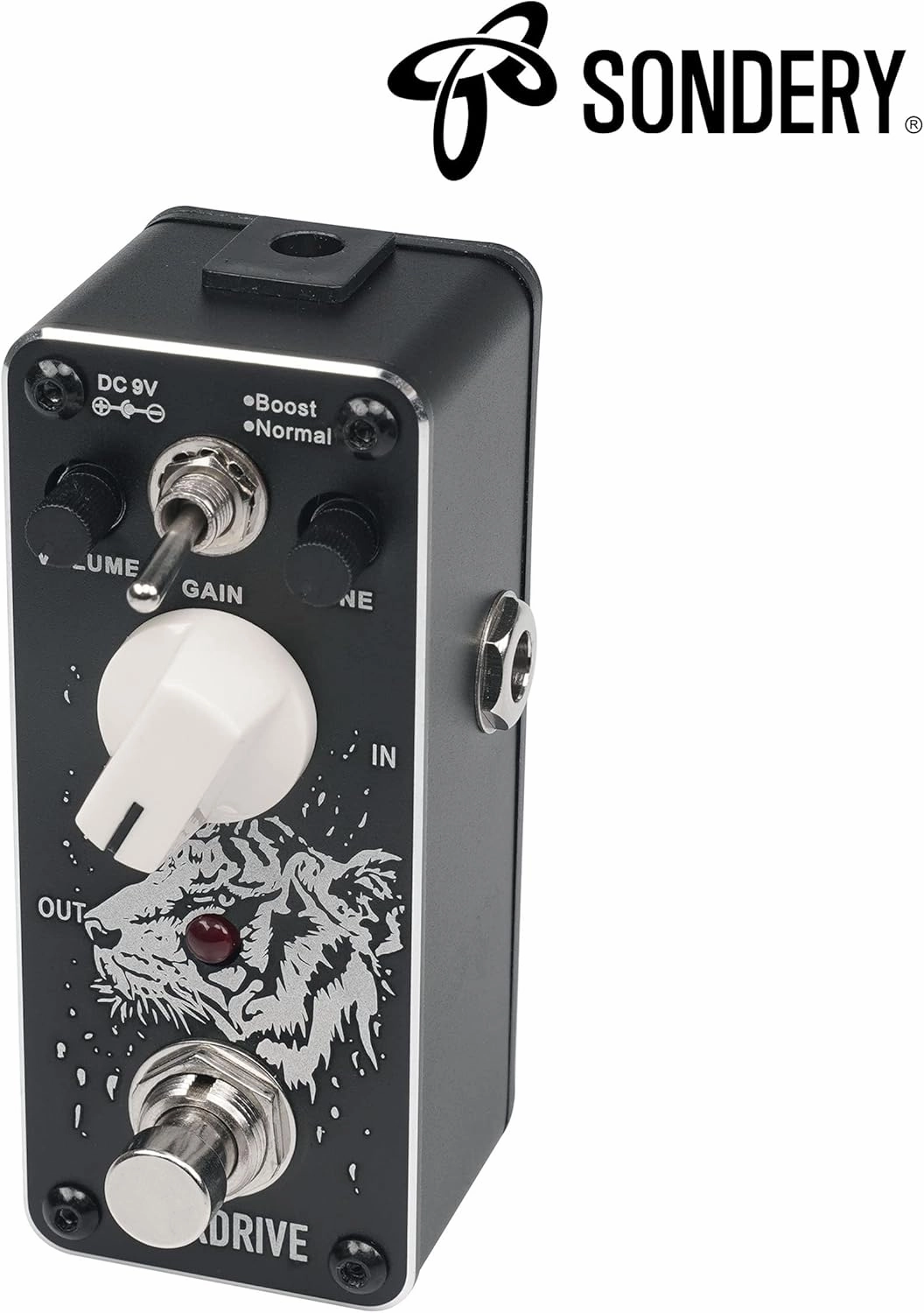 Sondery Overdrive Pedal for Electric Guitars with 2 Modes of Boost and Normal, An Overdrive Sound of Tube Valve Combo Amplifier, True Bypass Mini Size Art Design Series