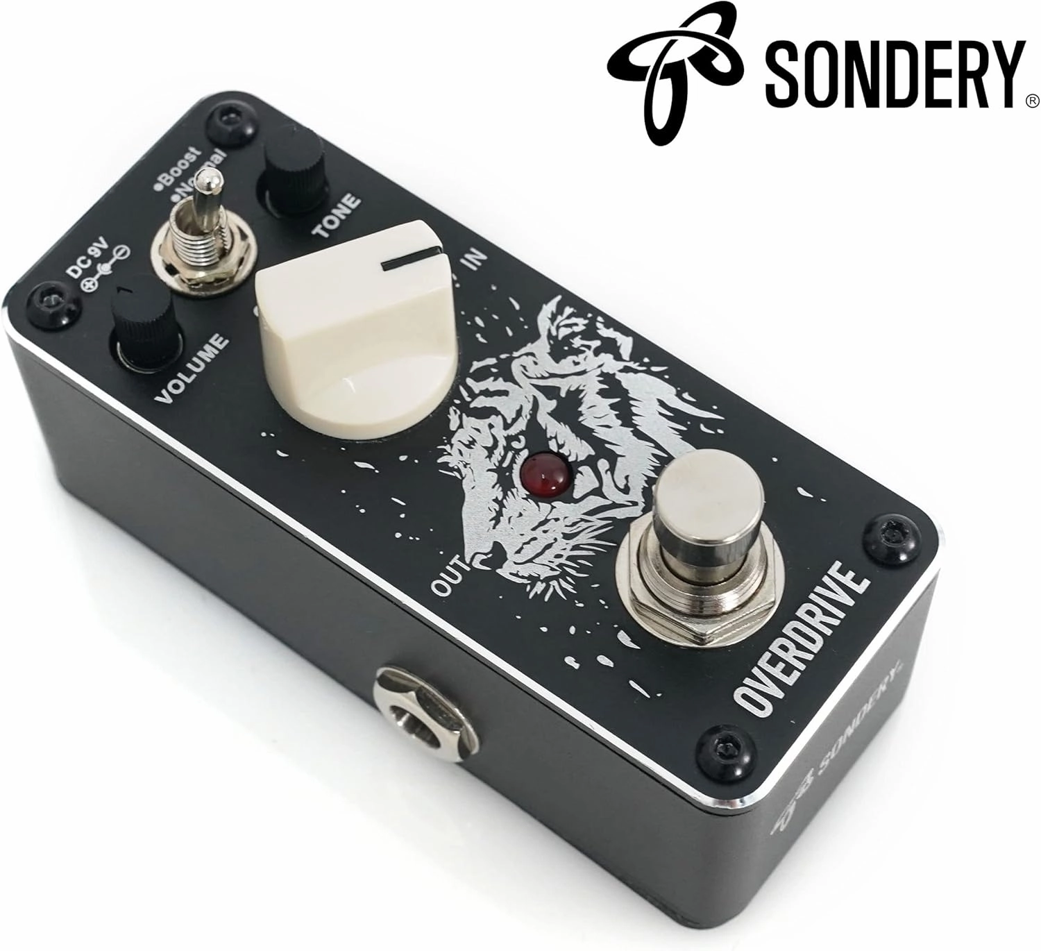 Sondery Overdrive Pedal for Electric Guitars with 2 Modes of Boost and Normal, An Overdrive Sound of Tube Valve Combo Amplifier, True Bypass Mini Size Art Design Series
