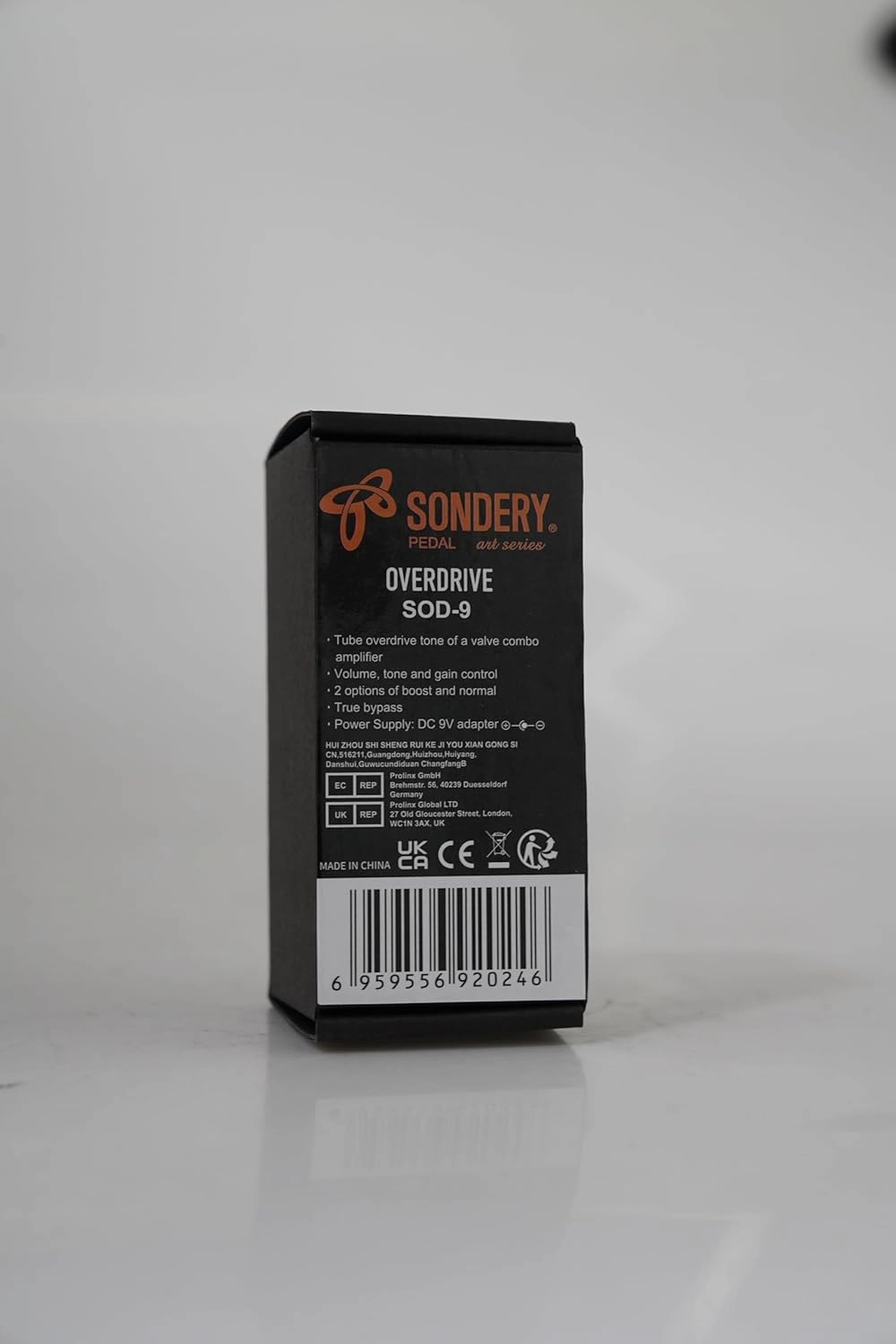 Sondery Overdrive Pedal for Electric Guitars with 2 Modes of Boost and Normal, An Overdrive Sound of Tube Valve Combo Amplifier, True Bypass Mini Size Art Design Series