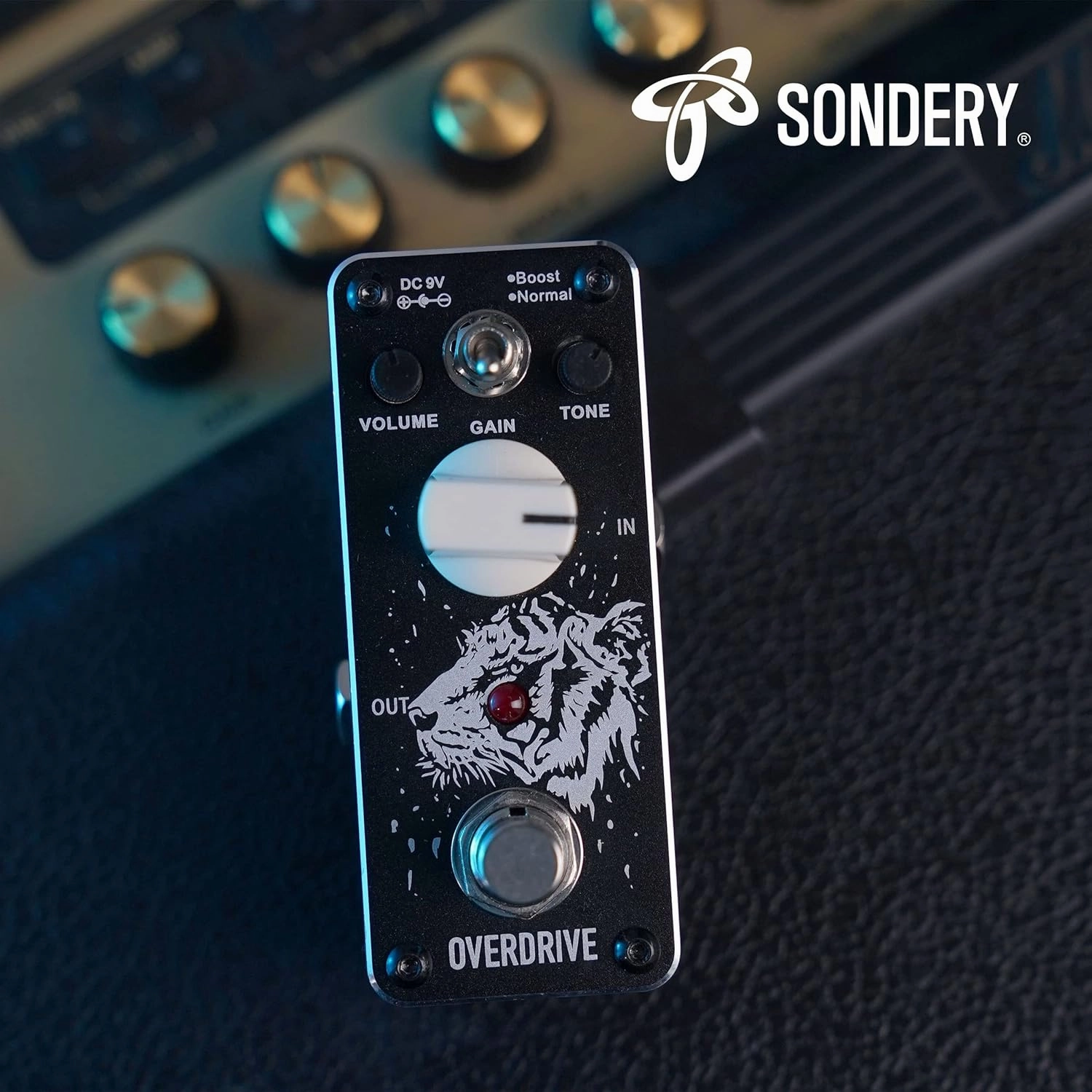 Sondery Overdrive Pedal for Electric Guitars with 2 Modes of Boost and Normal, An Overdrive Sound of Tube Valve Combo Amplifier, True Bypass Mini Size Art Design Series