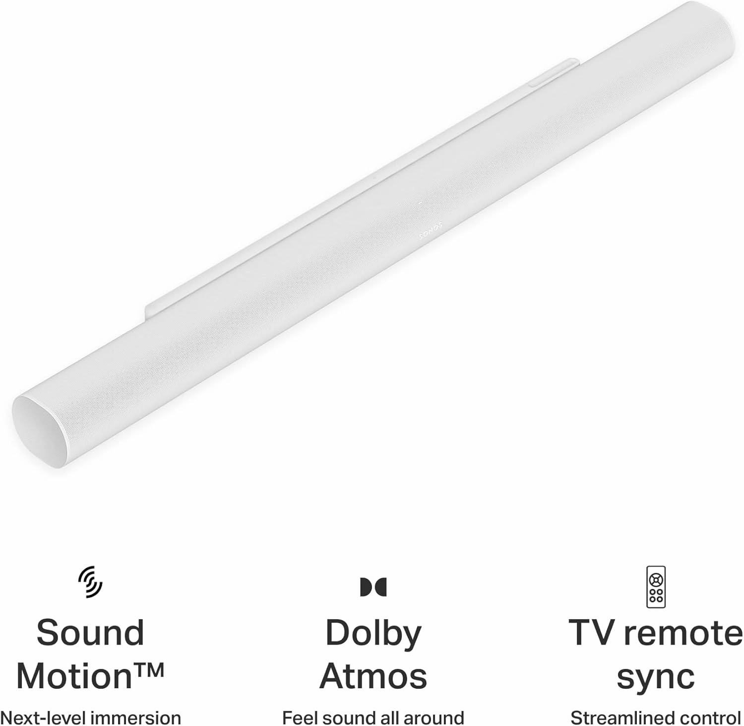 Sonos Arc Ultra soundbar and Ace Headphones - White