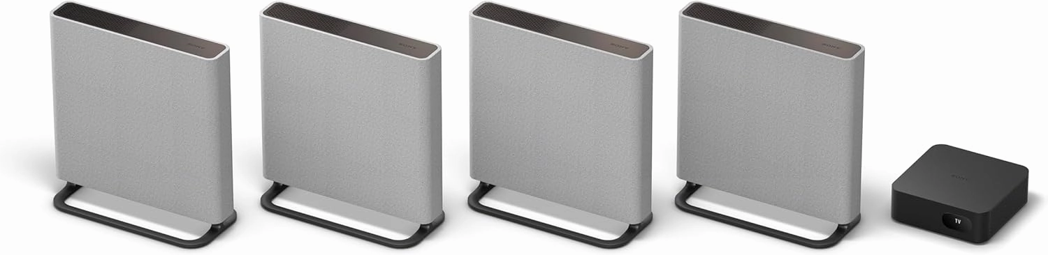 Sony BRAVIA Theater Quad 16-Speaker Home Theater Audio System with 4 Wireless Speakers, 360 Spatial Sound Mapping, Dolby Atmos/DTS:X Support, Room Calibration (HT-A9M2) surround sound system,cinema audio kit,5.1 surround package,